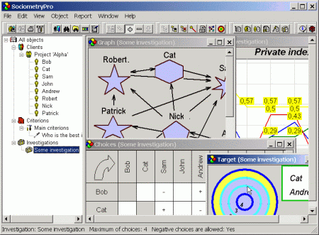 Main window Main window of SociometryPro